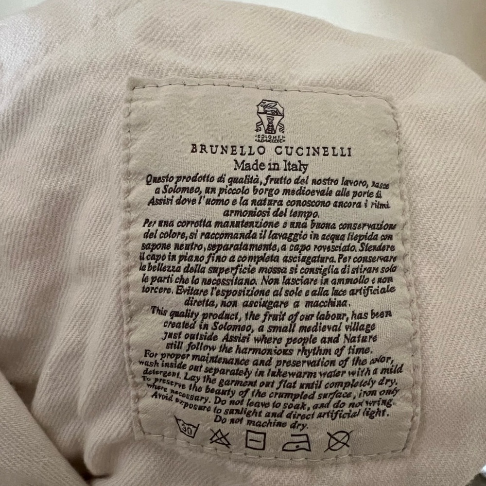 Brunello Cucinelli Cream Wide Leg Pants - Picture 11 of 11